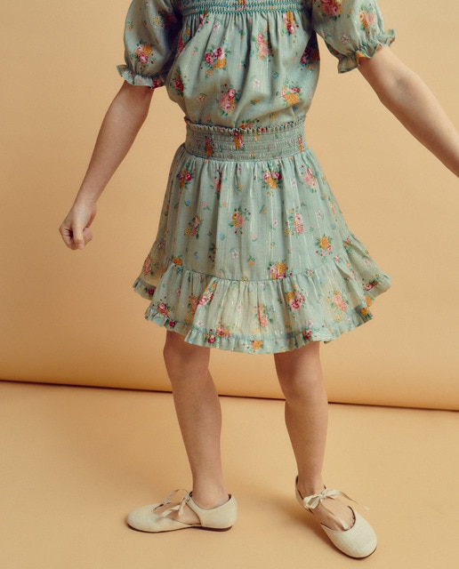 Imagen 0 de Falda lurex de niña con gomas