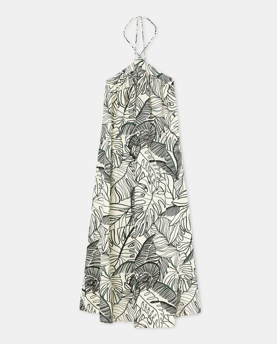 Vestido Halter com Detalhe de Peças Branco-4