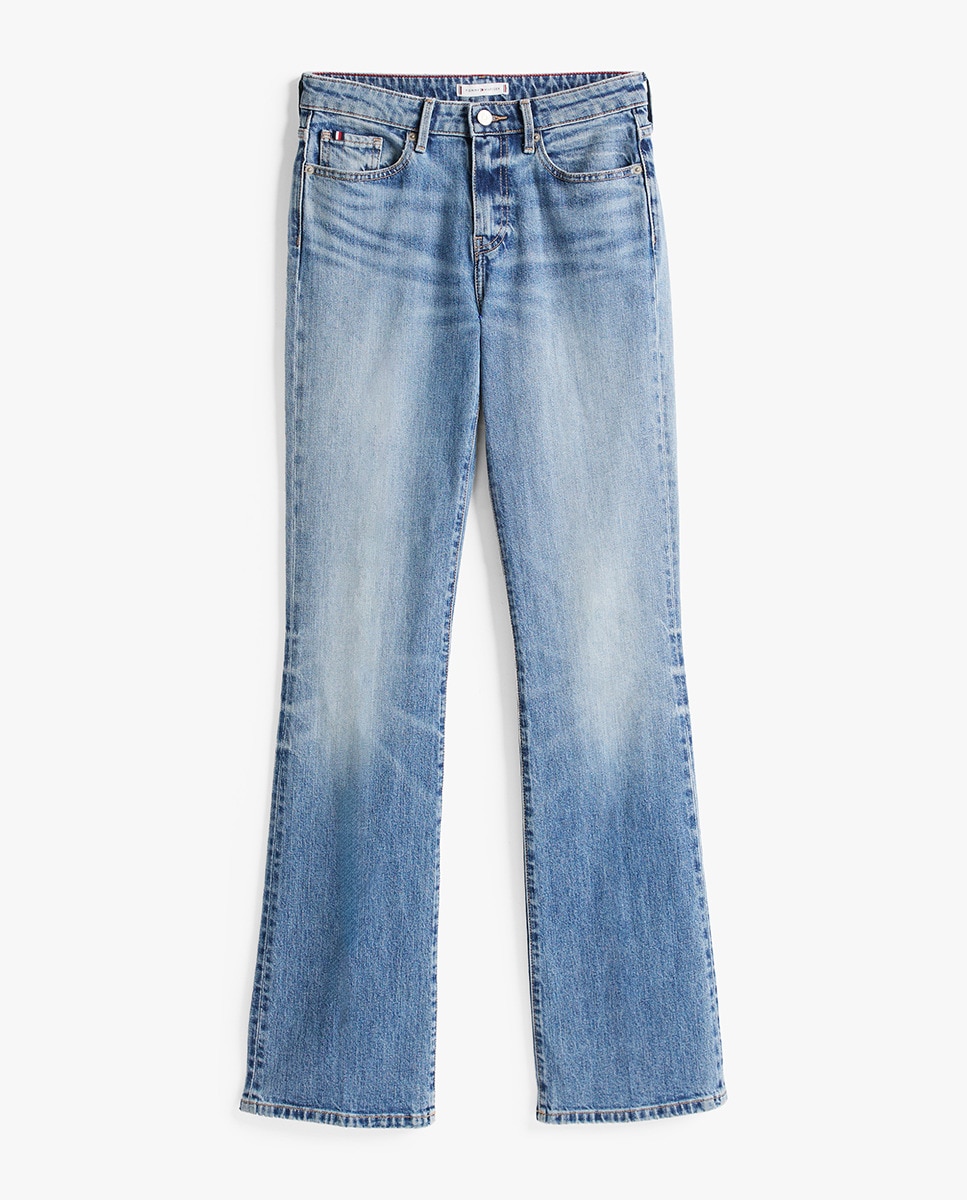 Jeans Bootcut com Cintura Regular Azul-6