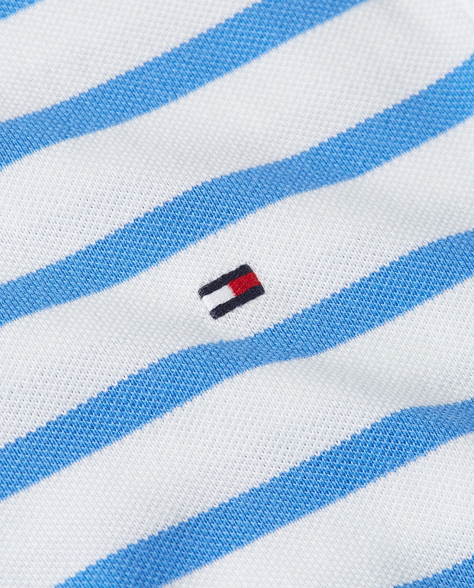 Polo Regular Piqué de Manga Curta Azul-claro-6