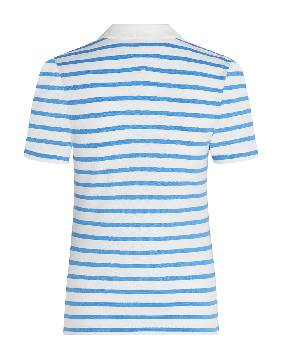 Polo Regular Piqué de Manga Curta Azul-claro-5