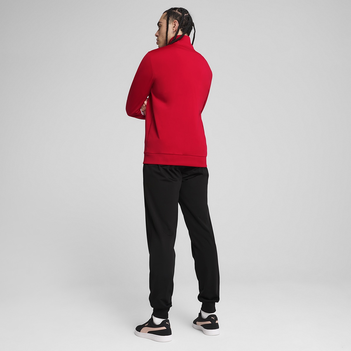 Fato de Treino de Homem Poly Colorblock Vermelho-2