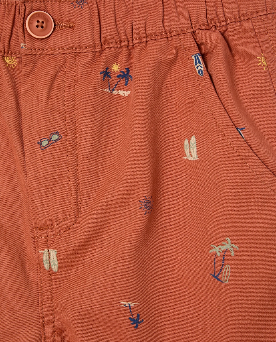 Bermudas básicas Vermelho-5