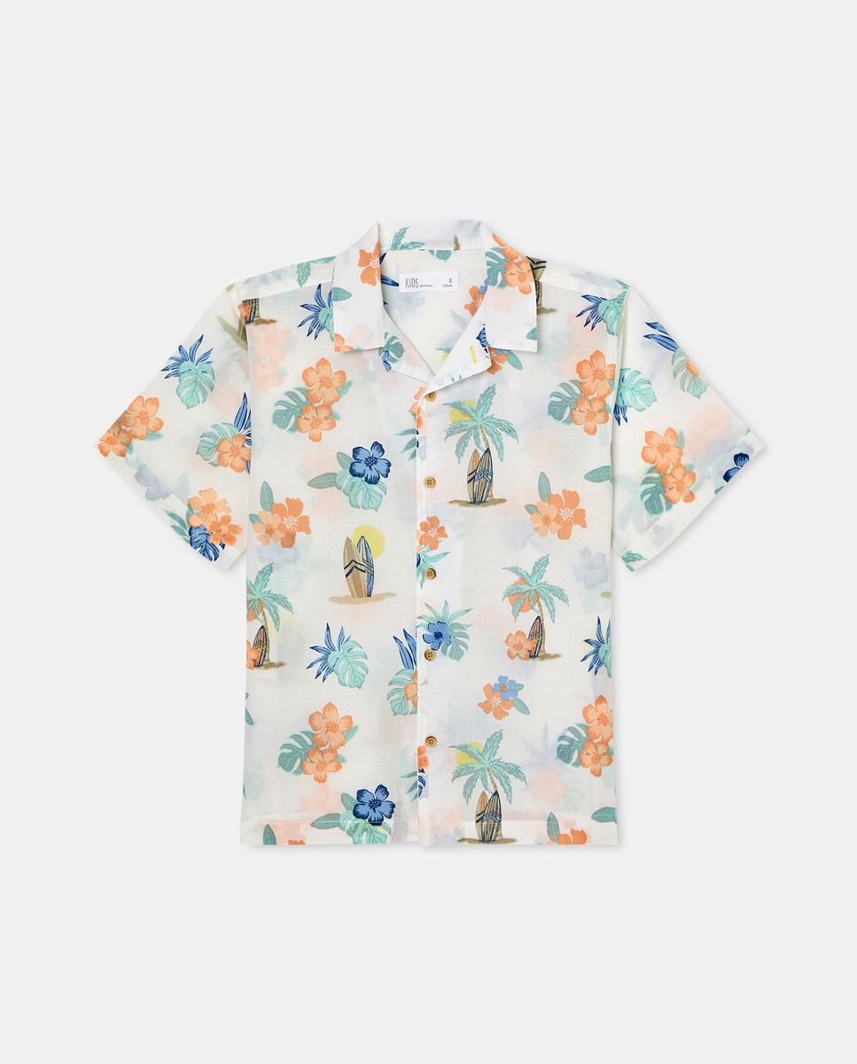 Camisa estampada Branco-4