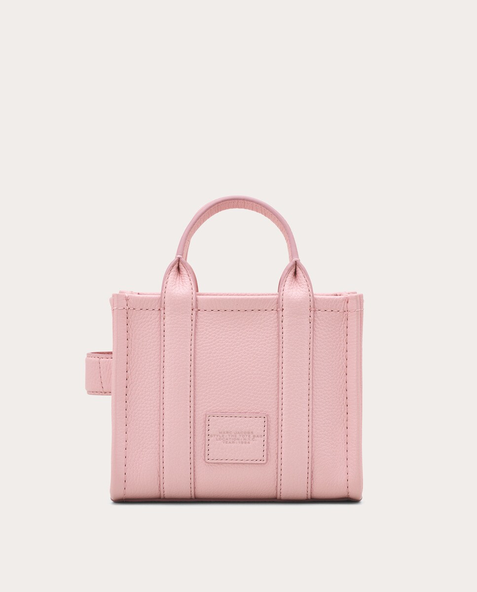 Bolso de mano Mini Tote de piel Rosa-3