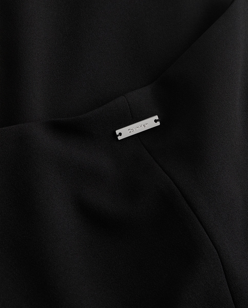 Vestido Midi em Scuba Crepe Preto-8