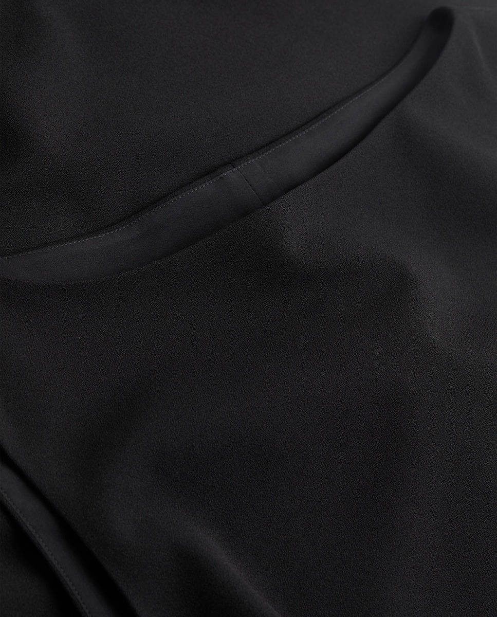 Vestido Midi em Scuba Crepe Preto-7