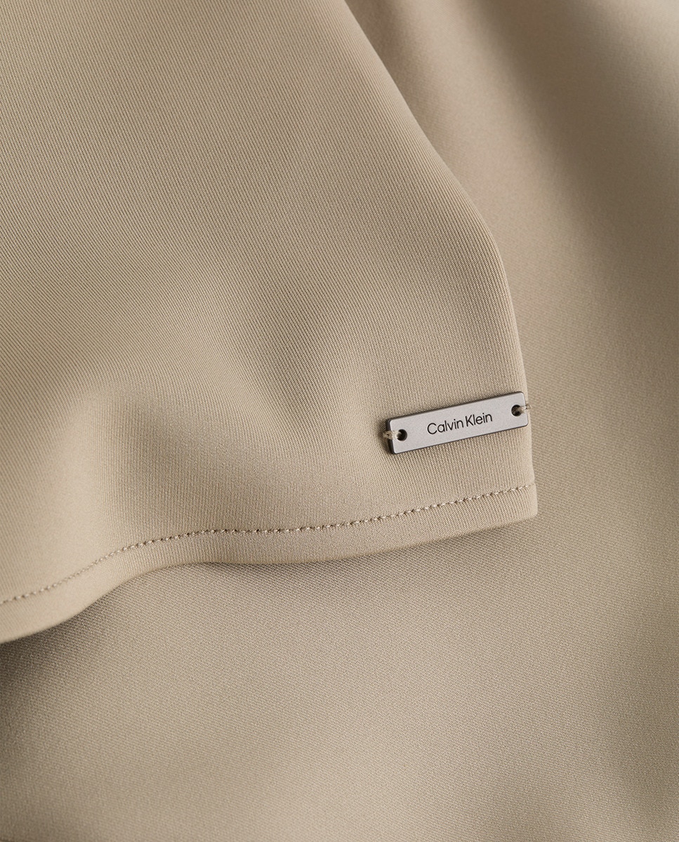 Vestido de Malha com Decote Redondo Cinzento-7