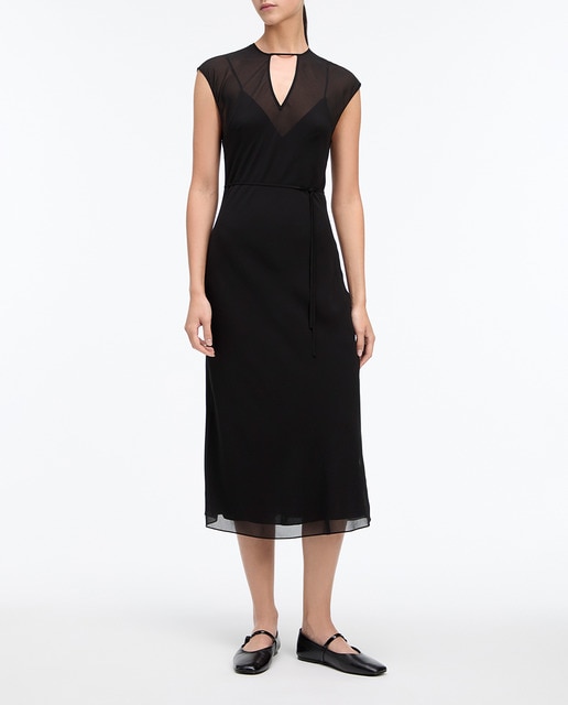 Imagem 0 de Vestido midi com transparências