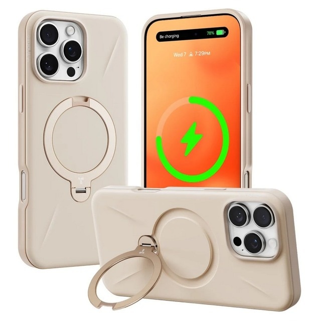 Imagem 0 de Capa Torras Ostand Spin Fusion com MagSafe para iPhone 16 Pro - Desert Gold