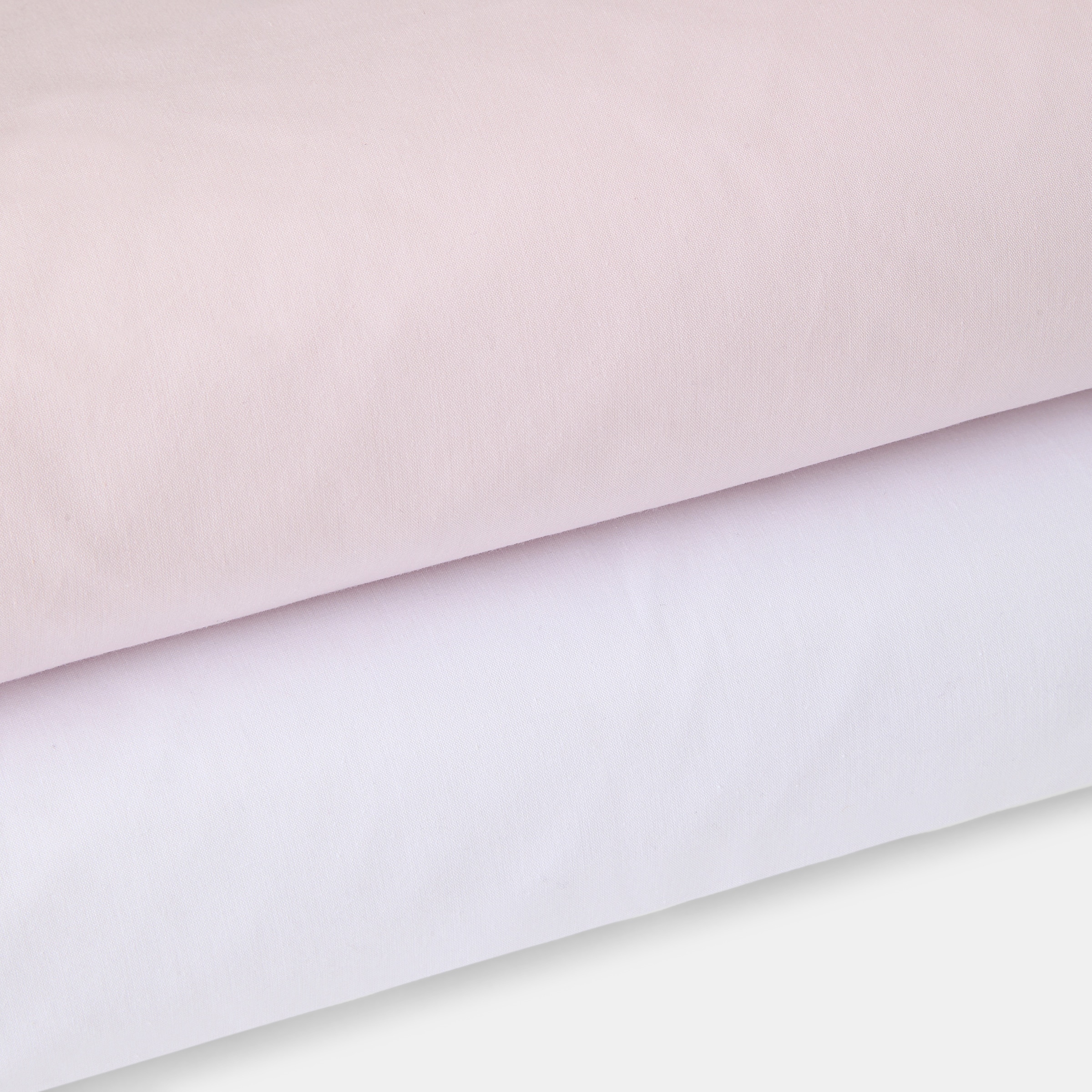 Conjunto de Lençóis de Baixo Ajustáveis de Percal - Pack de 2 (Disponível em Várias Medidas) Rosa-2