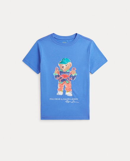 Camiseta Ralph Lauren Polo Bear De Algodón Para Niña Azul Marino