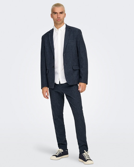 Imagem 0 de Calças Slim Fit de Algodão e Linho