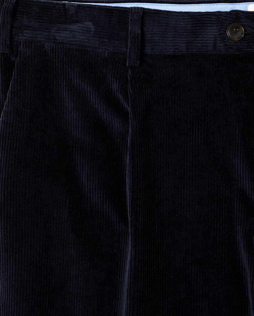 Calças de Bombazina Finlândia Tamanhos Grandes Azul-marinho-5