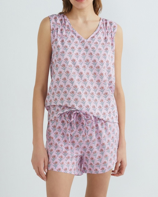 Imagen 0 de Pijama mujer corto viscosa estampado
