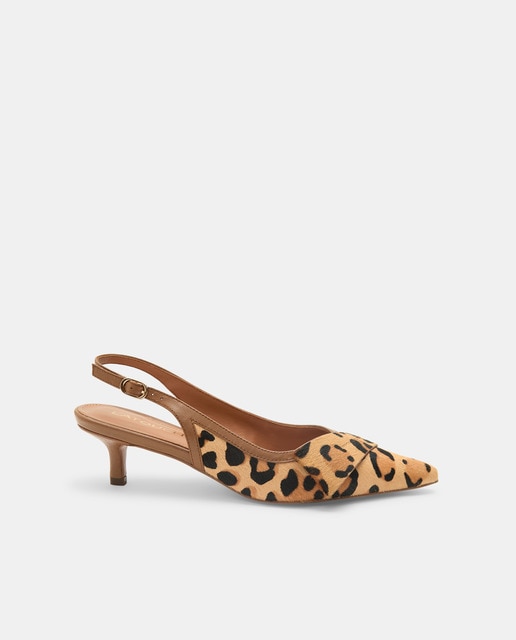 Imagem 0 de Sapatos de Salto Tipo Mules com Estampado
