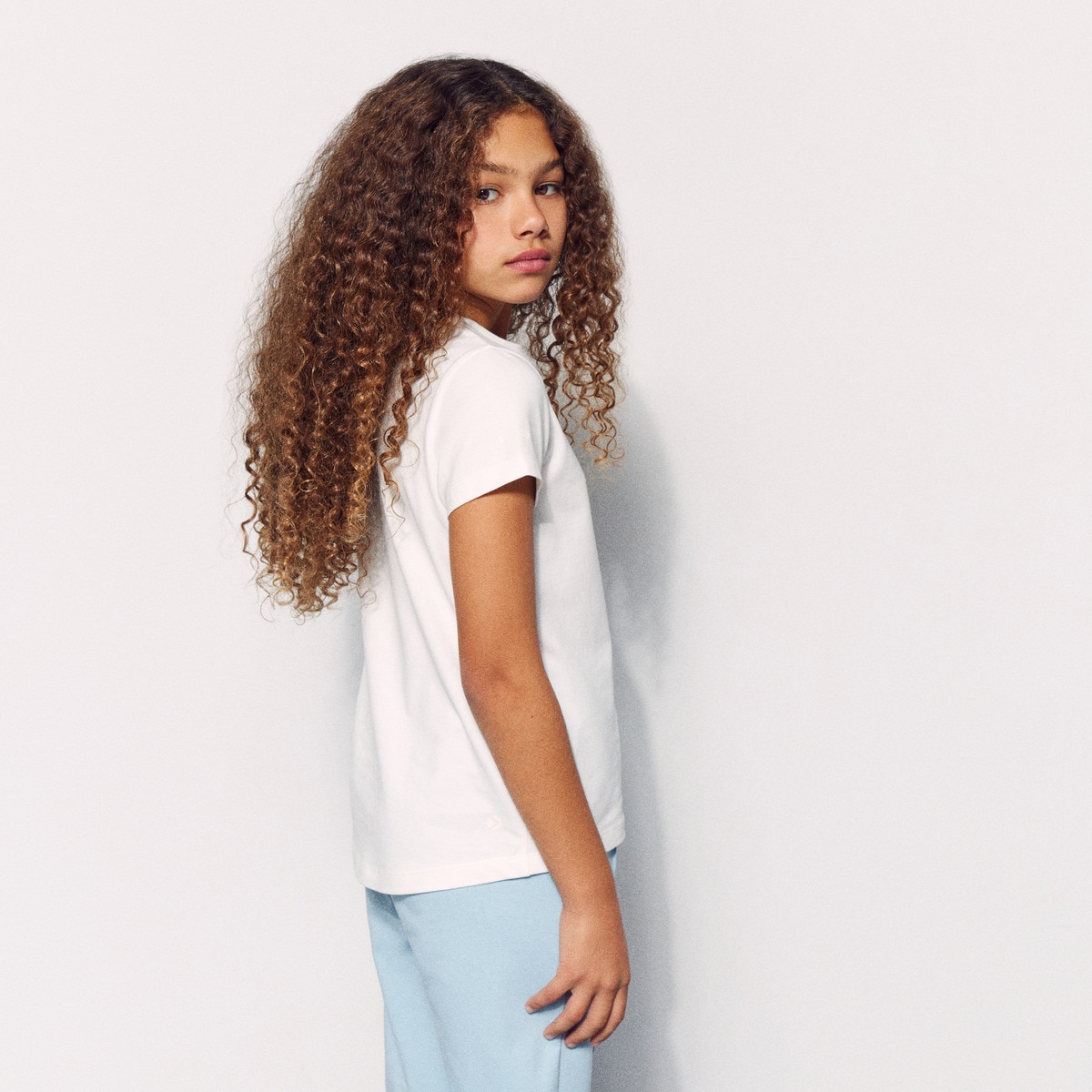 T-shirt de Manga Curta Sportcasual de Menina Branco-3