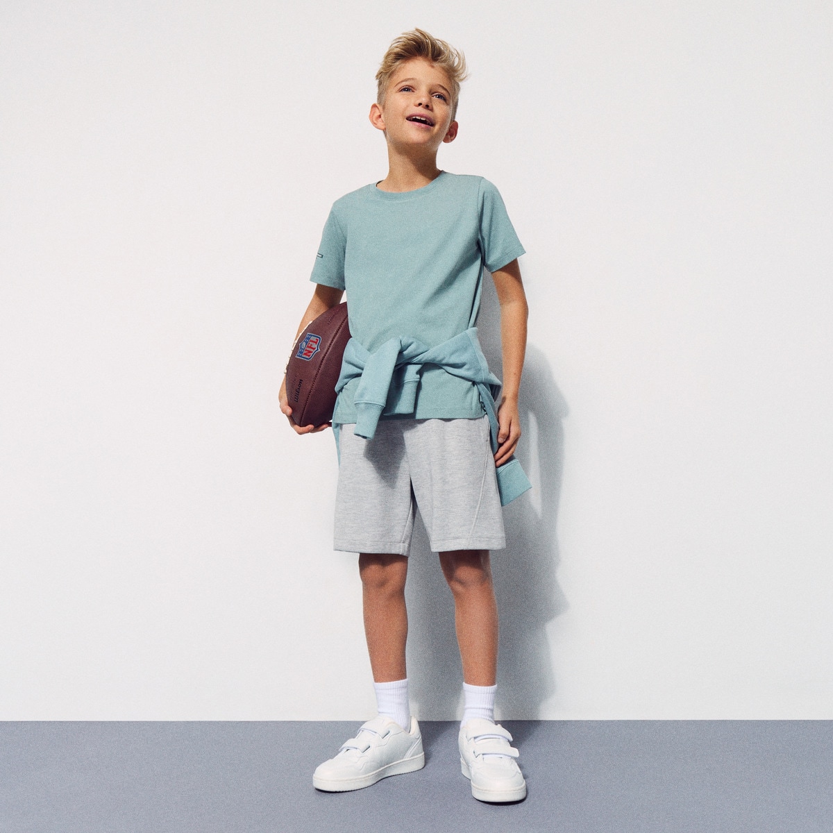 Calções Sportcasual de Menino Cinzento-claro-1
