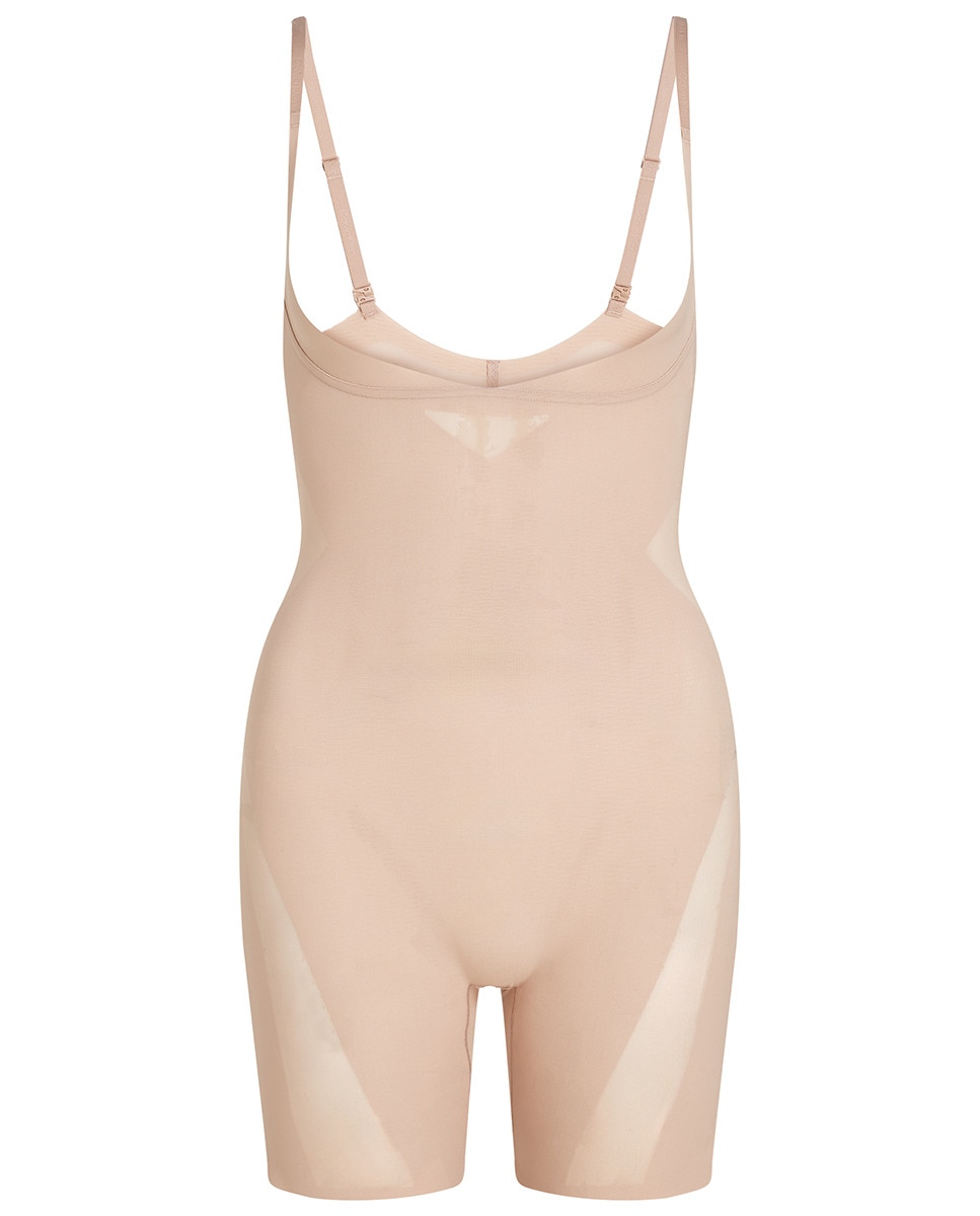 Body com Calções Moldadores Stay Put Mesh Bege-5