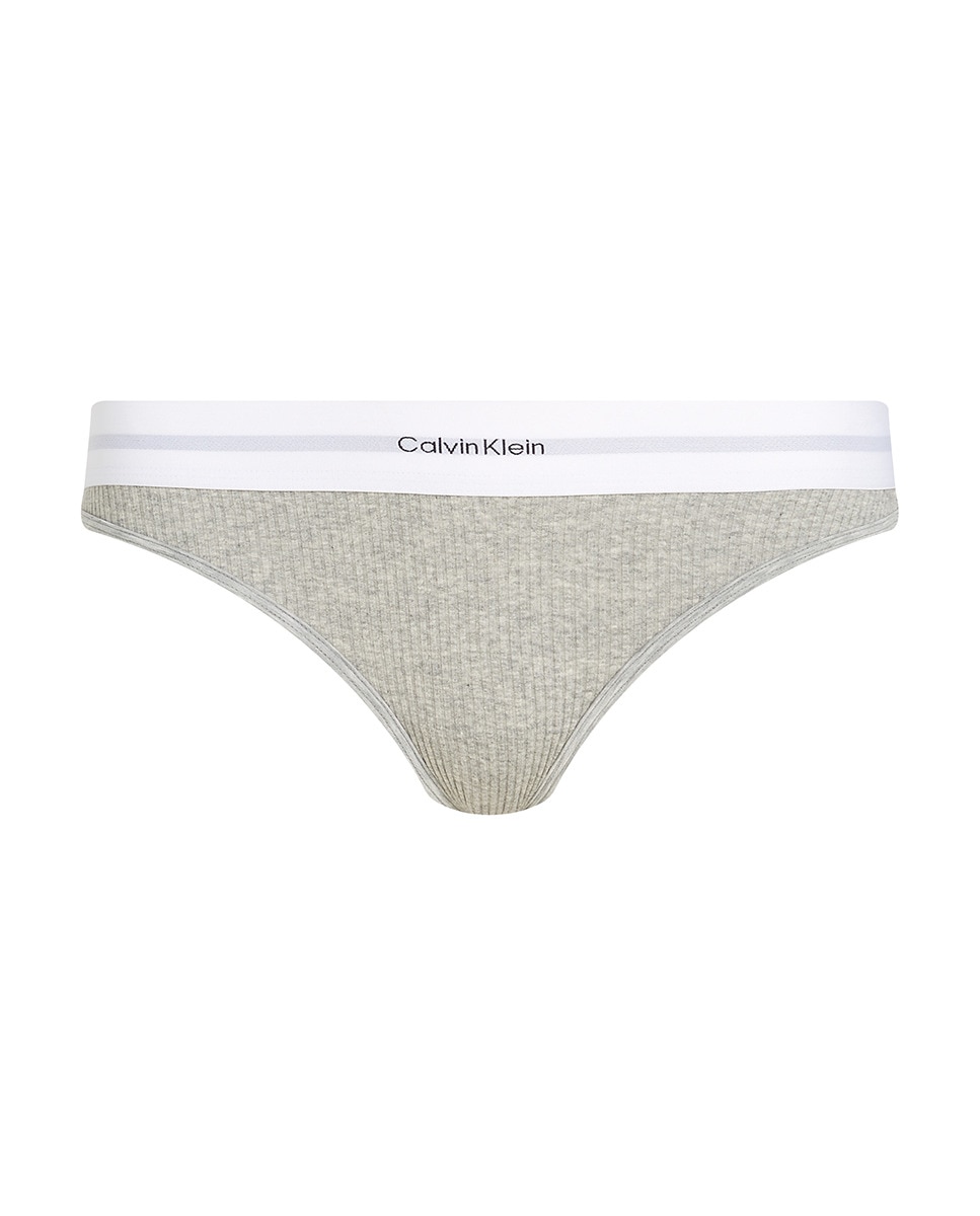 Cueca Clássica Modal Rib Cinzento-claro-4