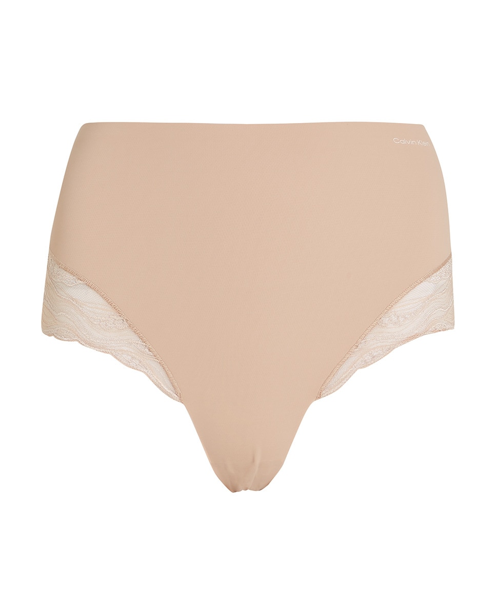Cueca com Compressão Sensual Stretch Lace Bege-3