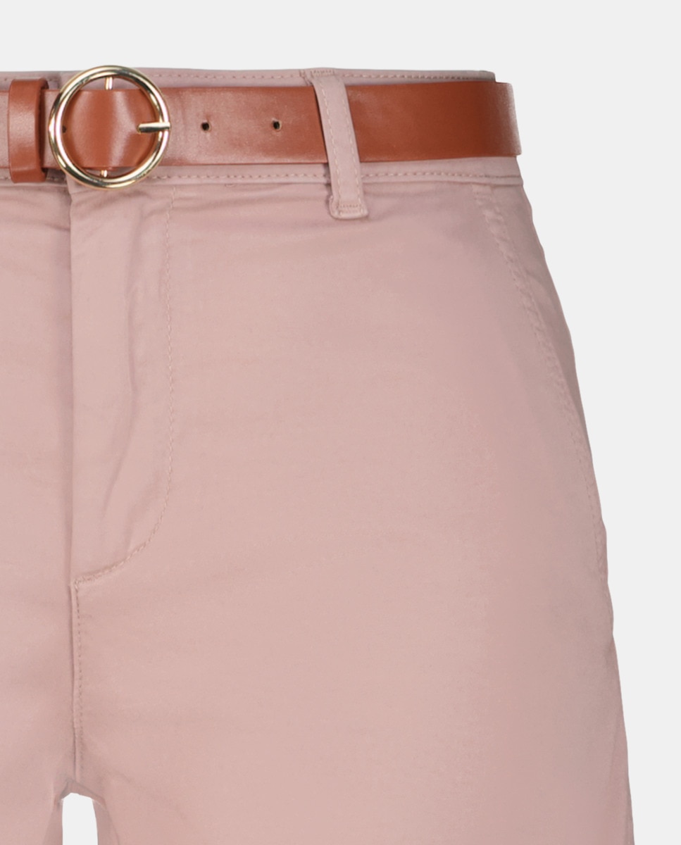 Bermudas com Cinto Rosa-claro-4