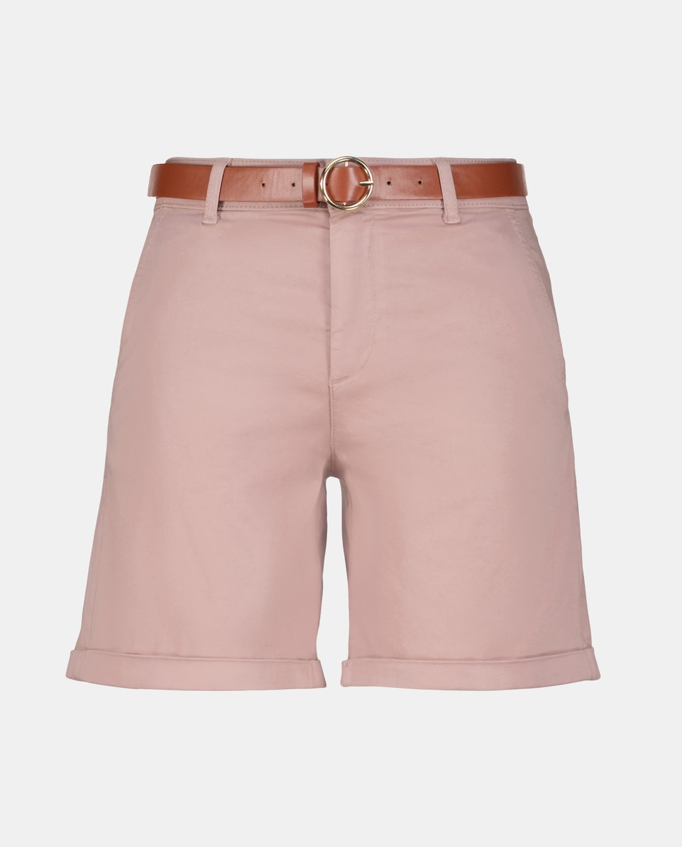 Bermudas com Cinto Rosa-claro-3