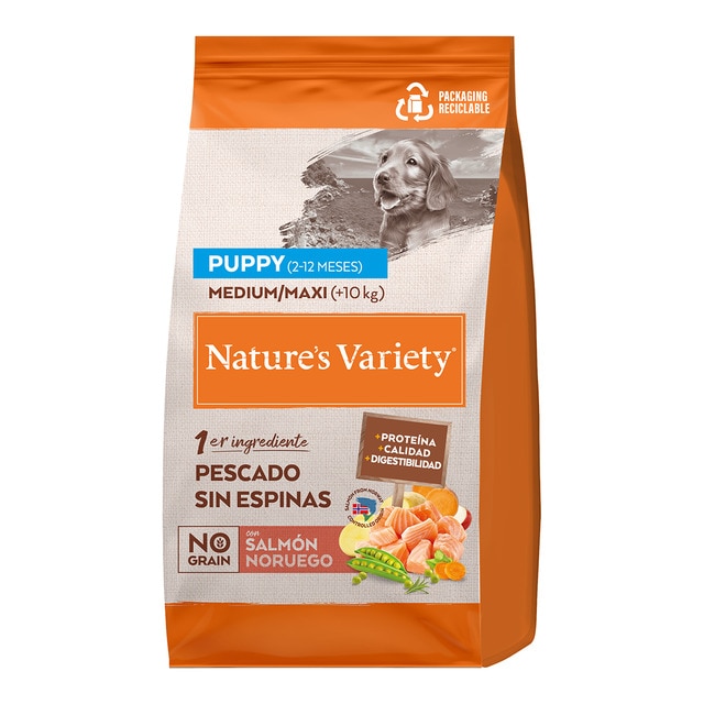 Imagen 0 de Pienso para perros cachorros medianos y grandes Nature's Variety No Grain salmón noruego