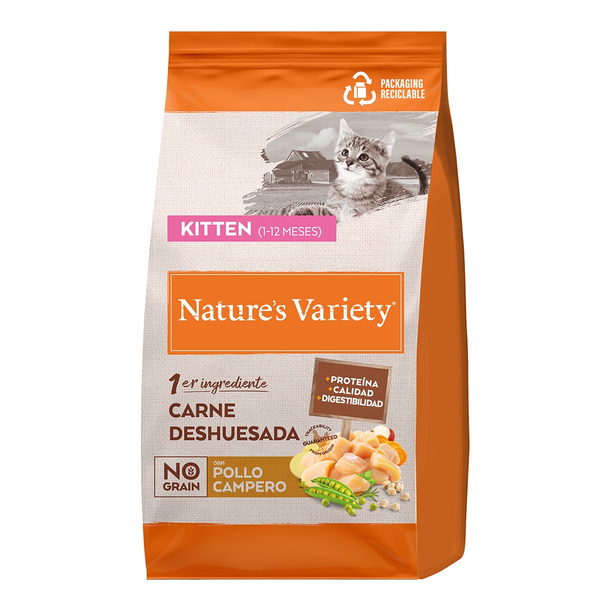 Pienso para gatitos Nature's Variety No Grain pollo 1