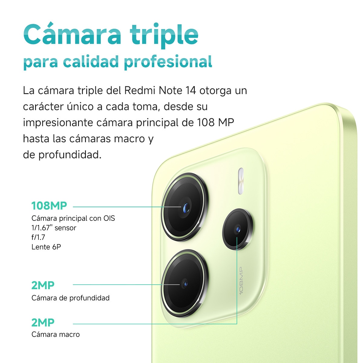 Xiaomi Redmi Note 14 8GB + 256GB móvil libre Negro Medianoche-8