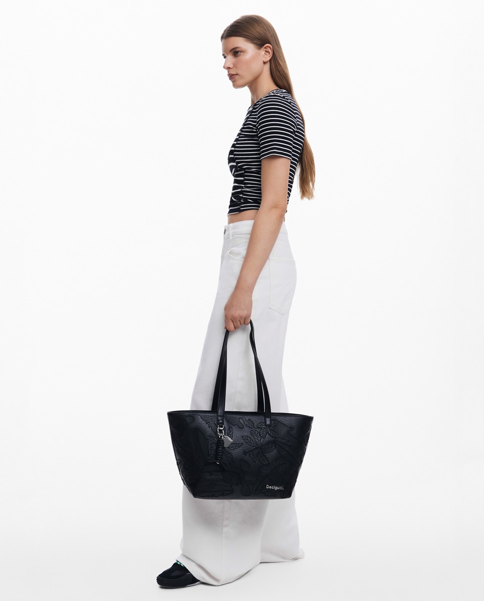 Mala Shopper com Relevos Preto-2
