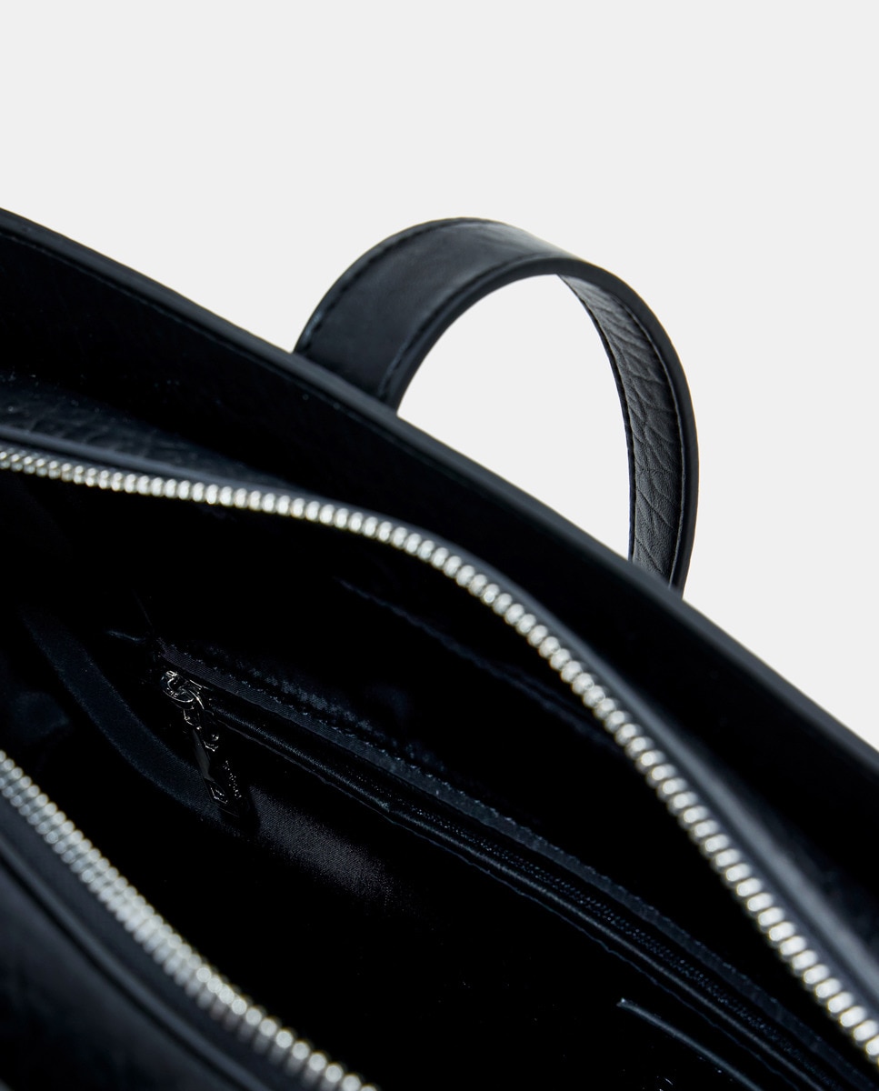 Mala Shopper com Relevos Preto-5