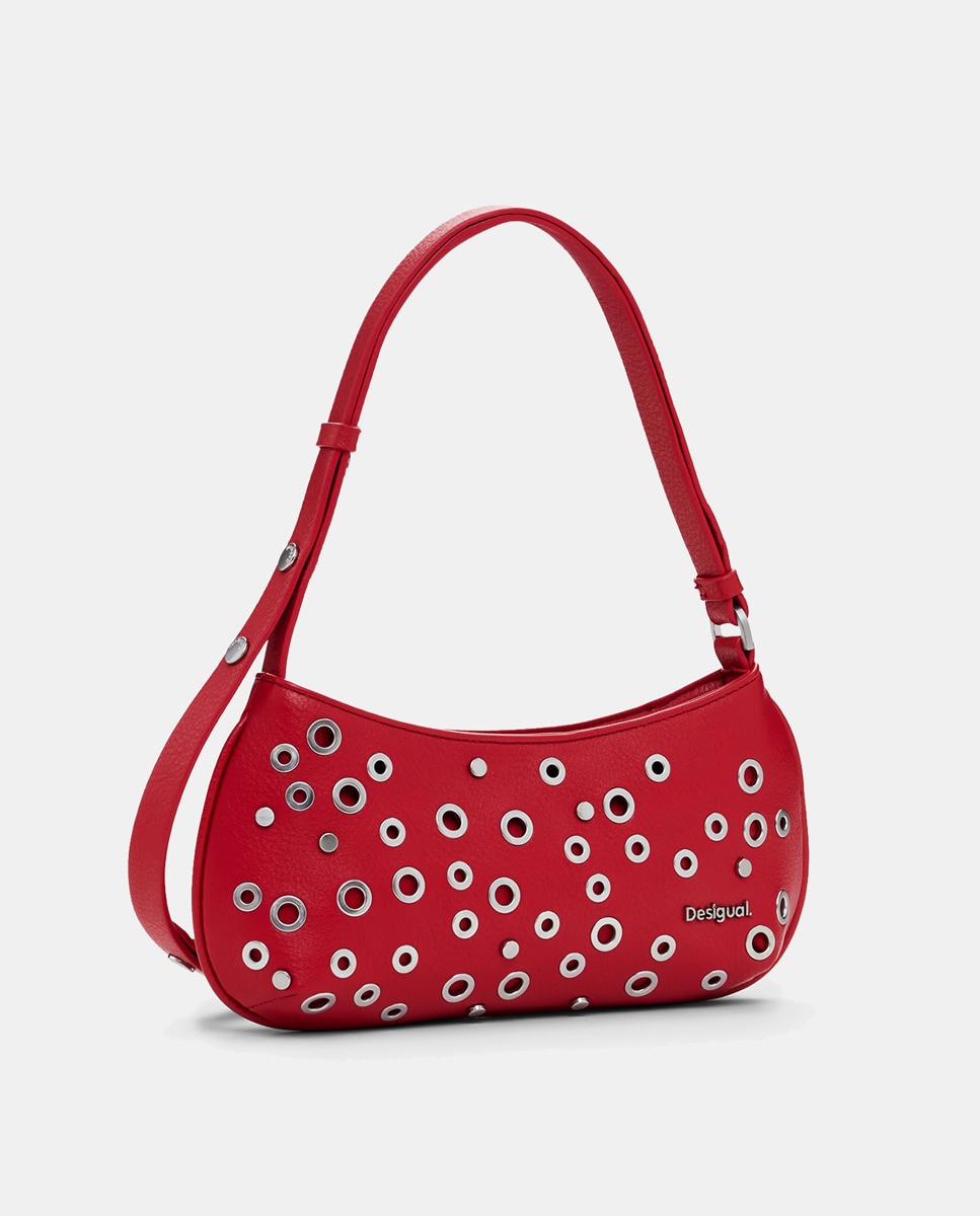 Mala de Mão com Tachas Vermelho-3