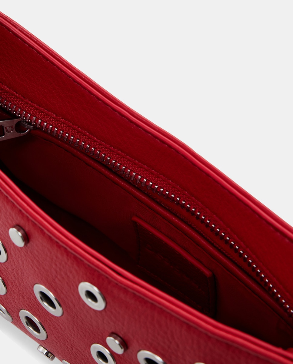 Mala de Mão com Tachas Vermelho-5