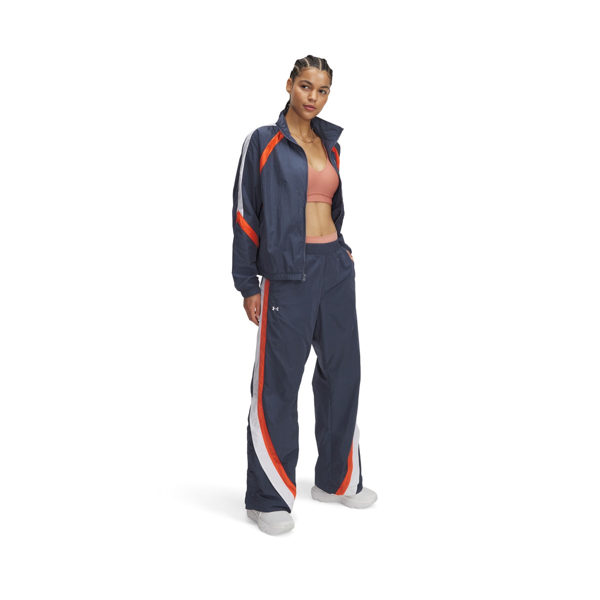 Calças de Mulher Icon Crinkle Tear-Away Pant Cinzento-4