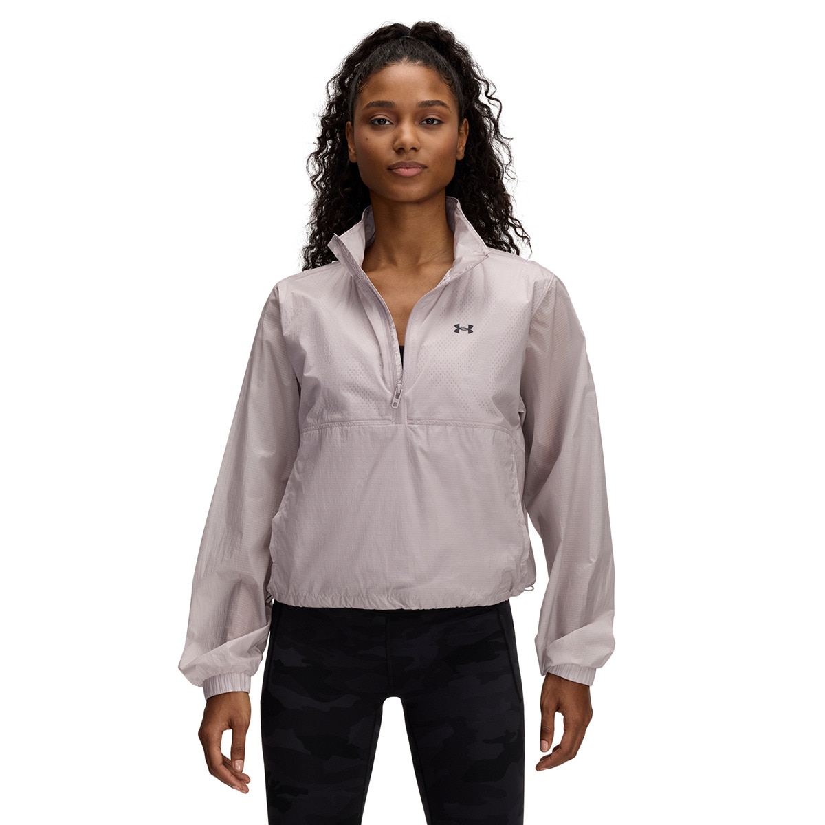 Casaco de Mulher UA Rival Woven HZ Anorak Cinzento-1