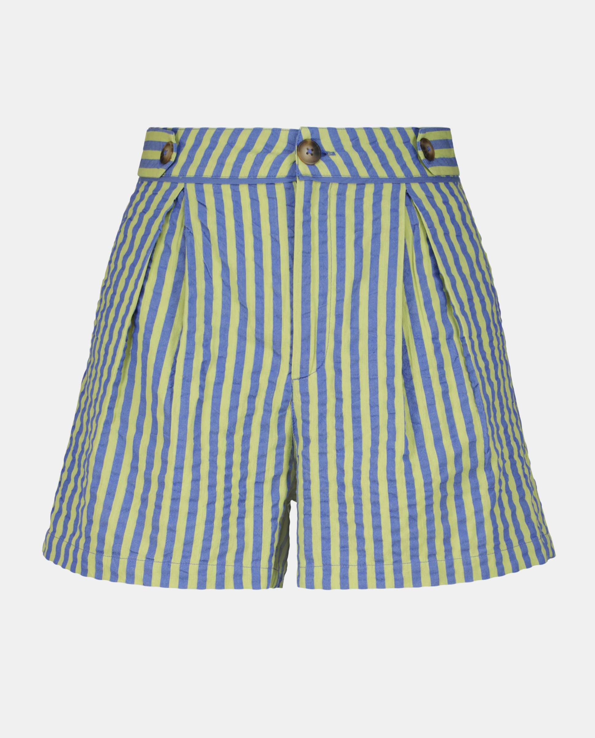 Short mujer pinzas algodón Verde-4