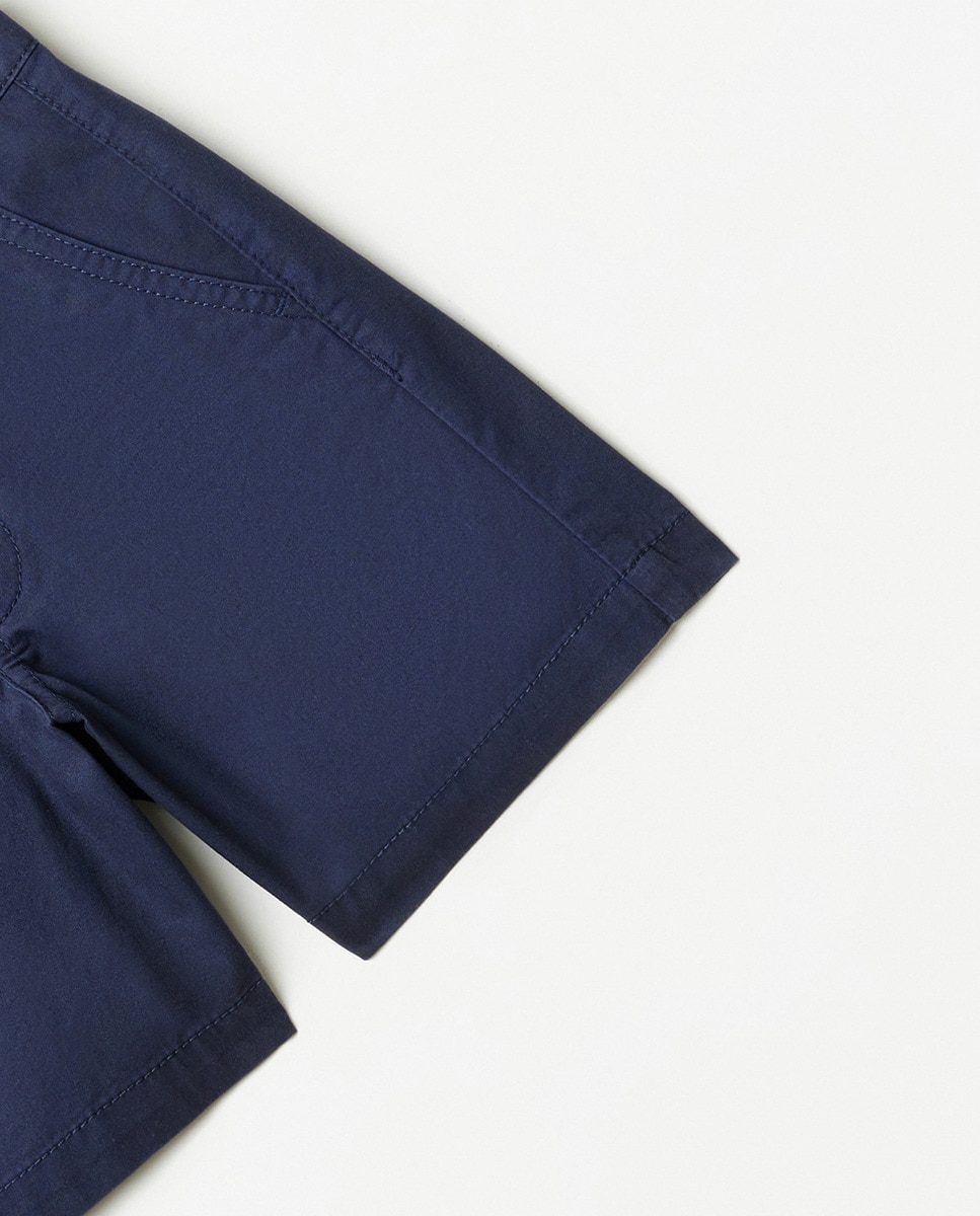 Bermudas Chino Básicas Marinho-3