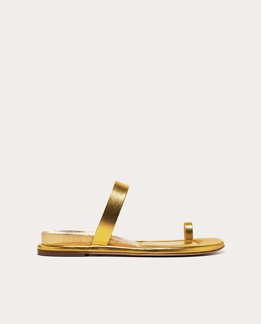 Imagen 0 de Sandalias planas de piel