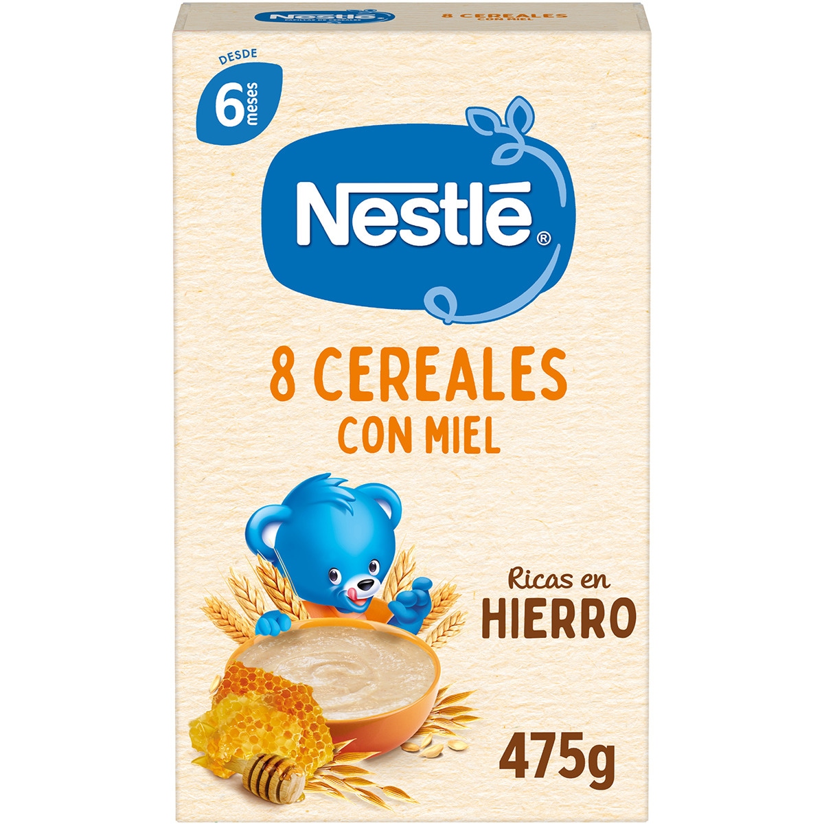 papilla de 8 cereales con miel desde 6 meses envase 475 g