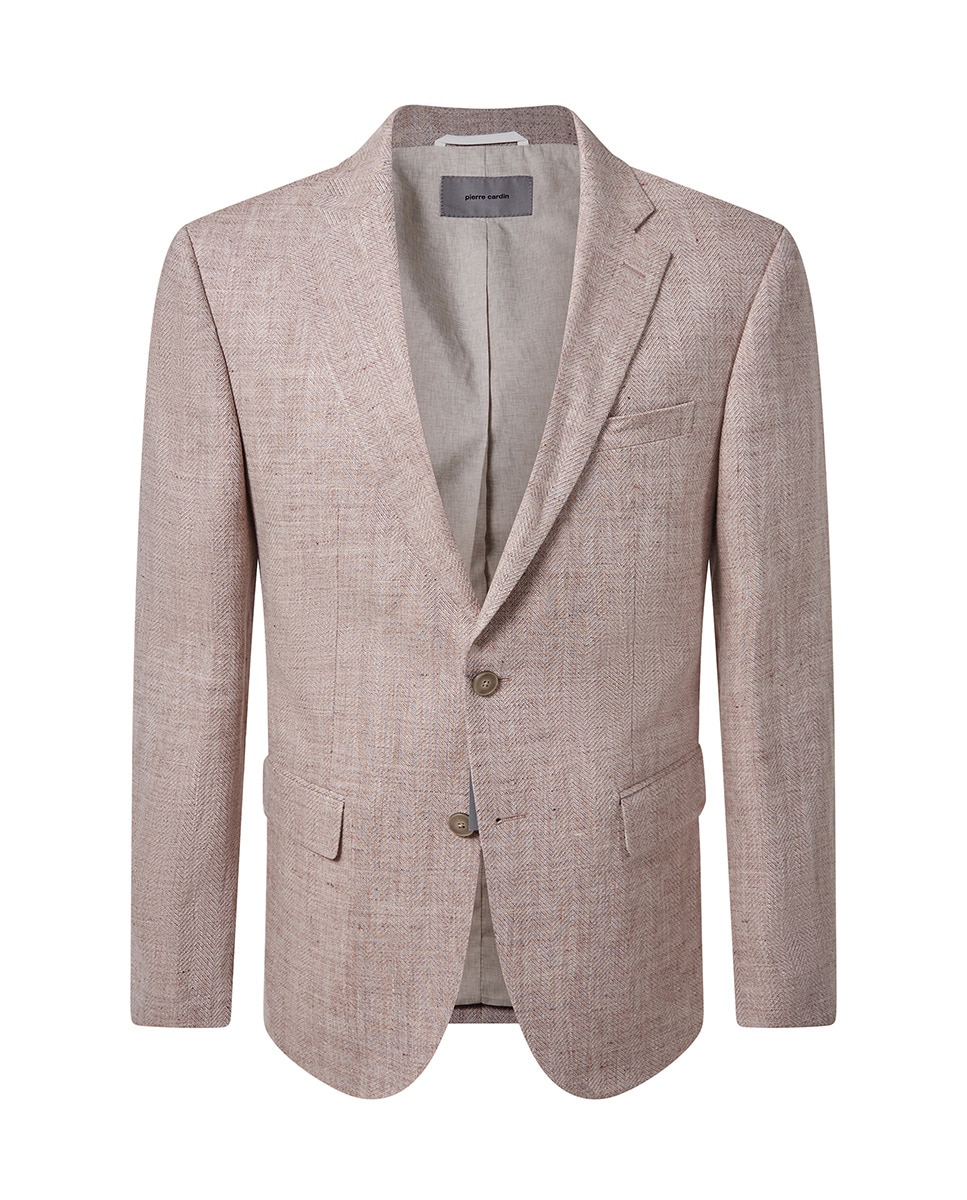 Casaco Smart Casual 100% Linho Bege-5