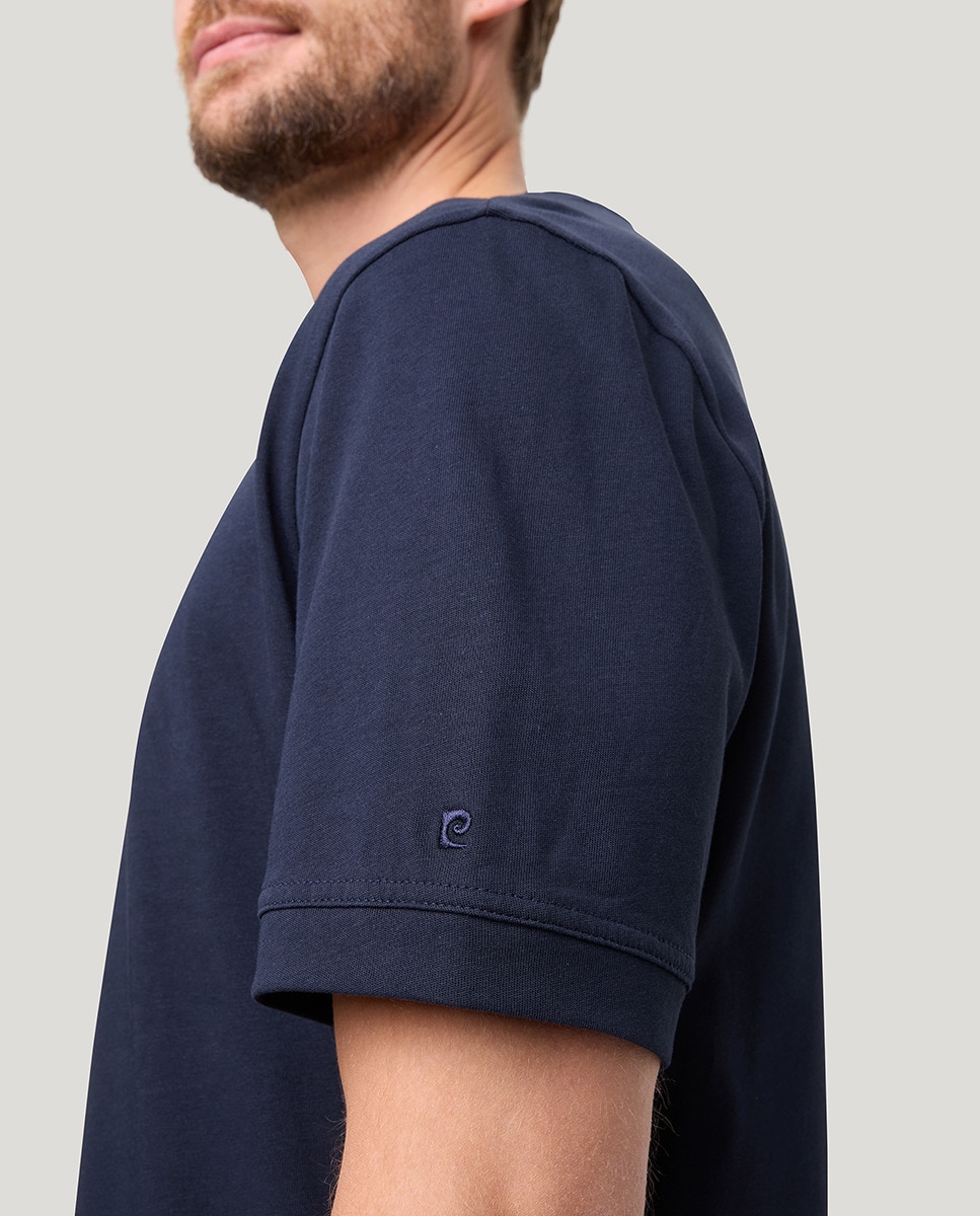 T-shirt Semi Dress de Piqué Azul-marinho-3