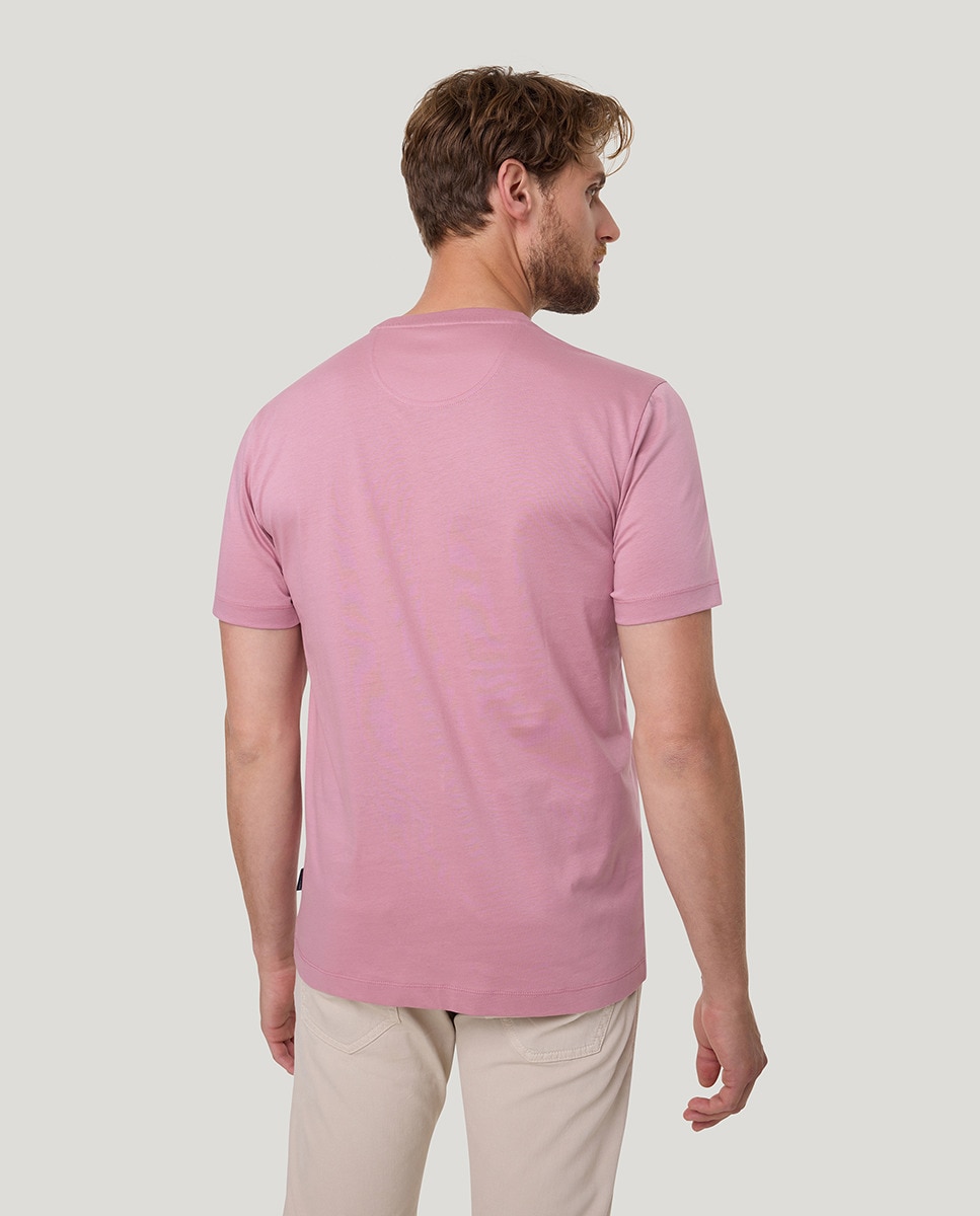 T-shirt em Algodão Mercerizado Rosa-2