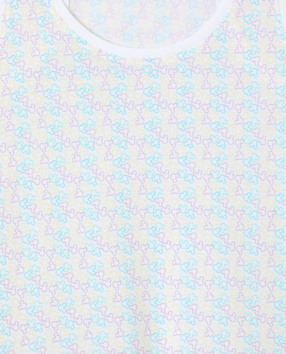 Camisa de Dormir sem Mangas com Estampado de Cabeças Minnie e Daisy 120 Cru-4