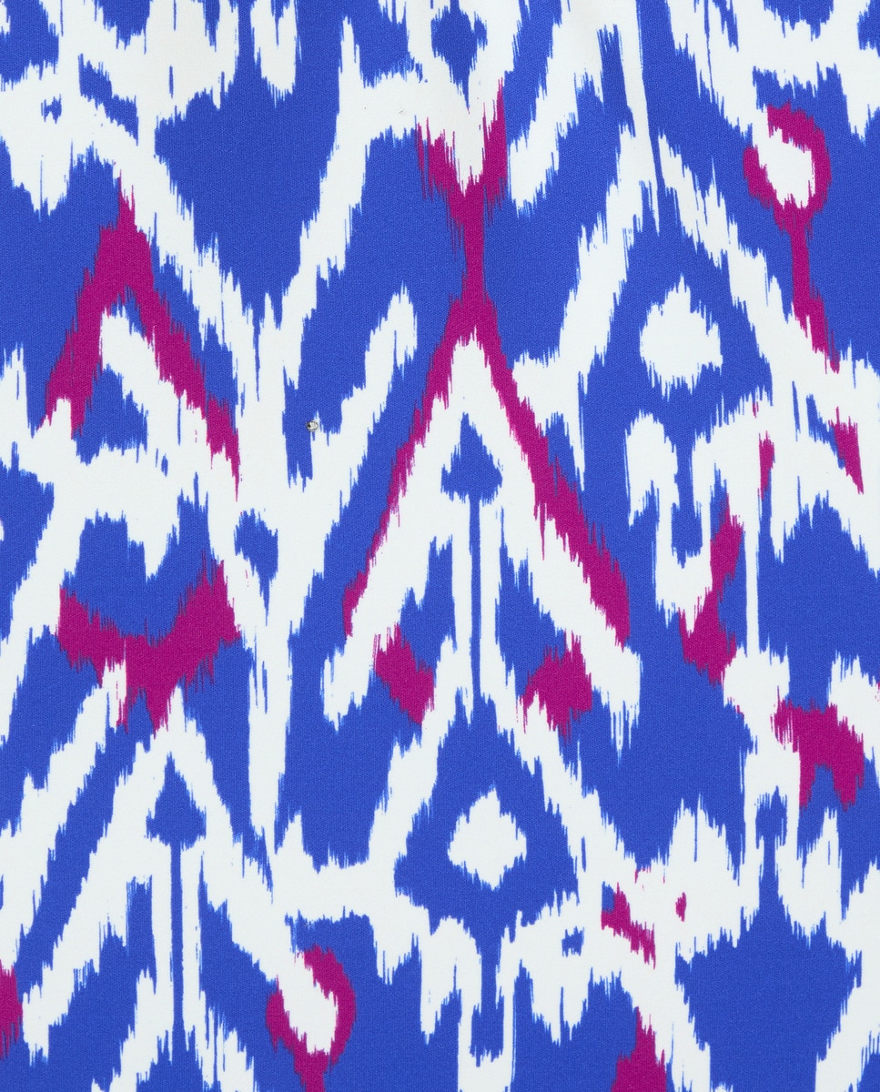 Fato de Banho Adelgaçante com Estampado Colorido Azul-5