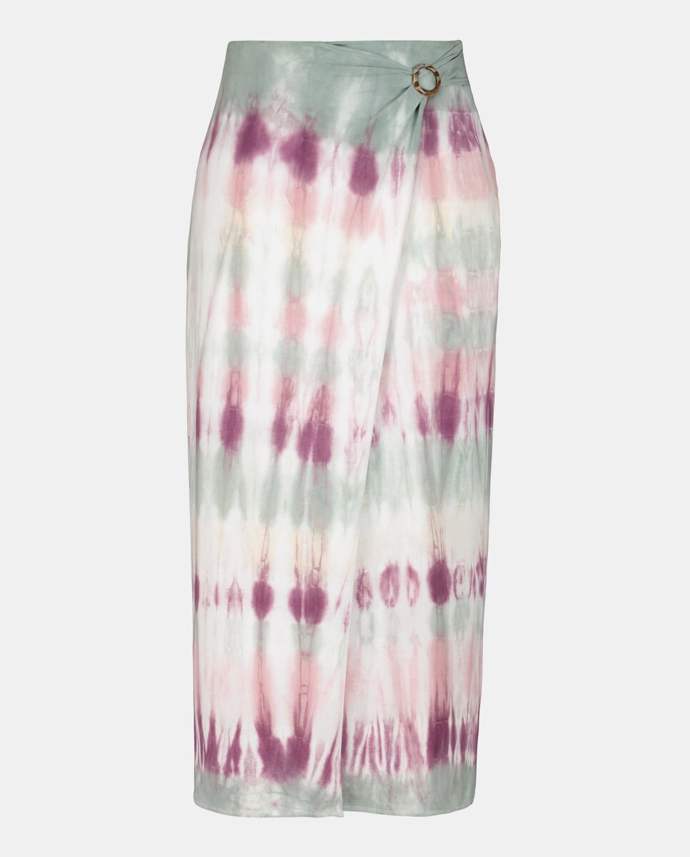Saia com Laço Tie Dye Rosa-4