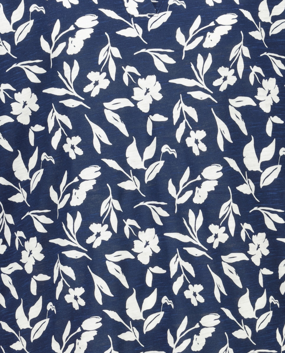 Polo Estampado Azul-5