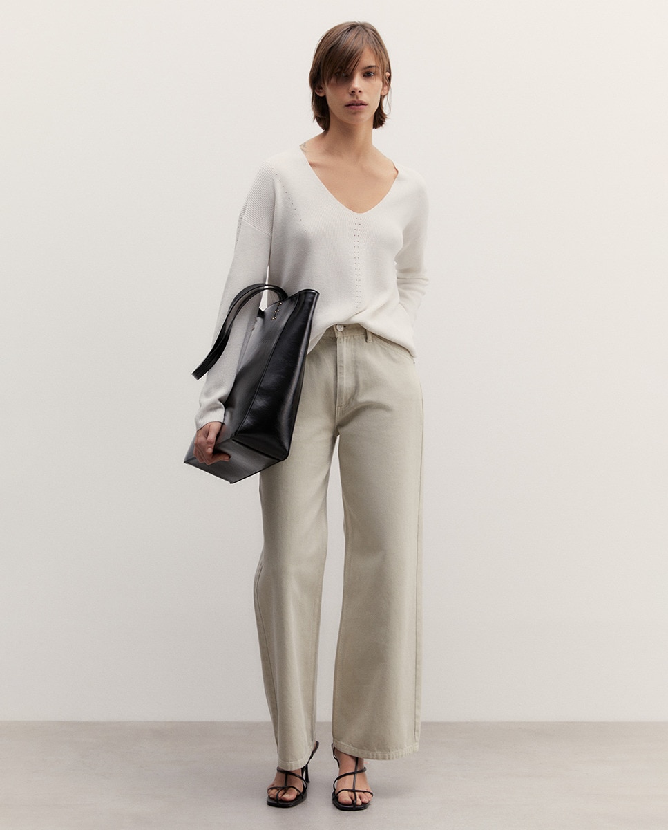 Camisola de Malha Pérola Branco-6