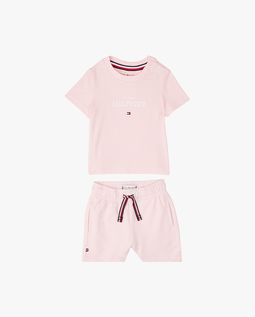Imagen 0 de Set de regalo de bebé niña de camiseta y pantalón corto a juego