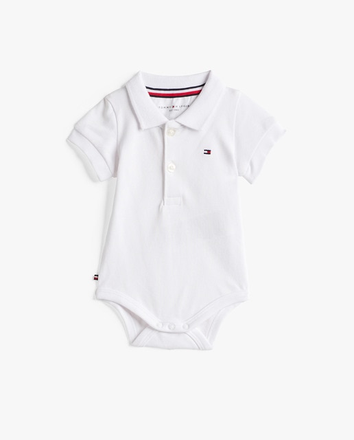 Imagen 0 de Body de bebé niño estilo polo con su bolsita de regalo